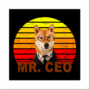 MR CEO -New CEO Twitter Shiba Inu Dog Floki- Posters and Art